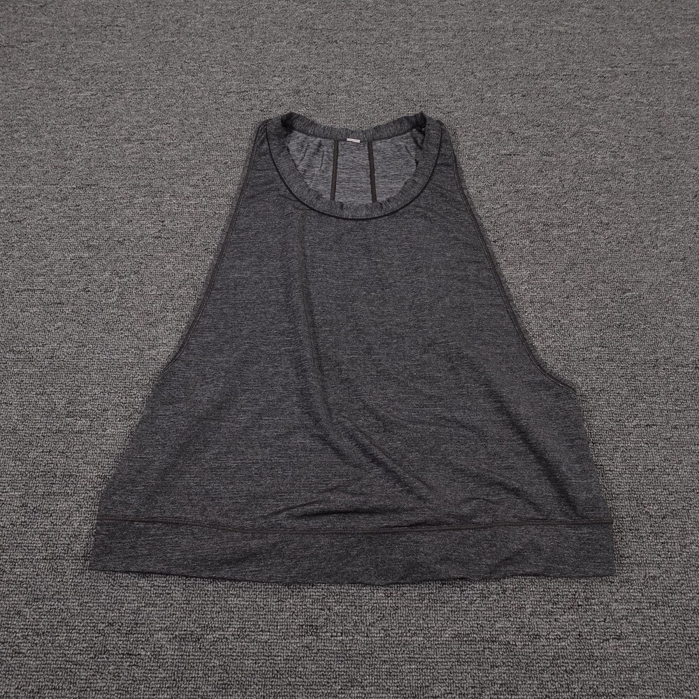 Lululemon Tank Top Womens 4 Gray Cropped Relaxed Athletic Workout Gym